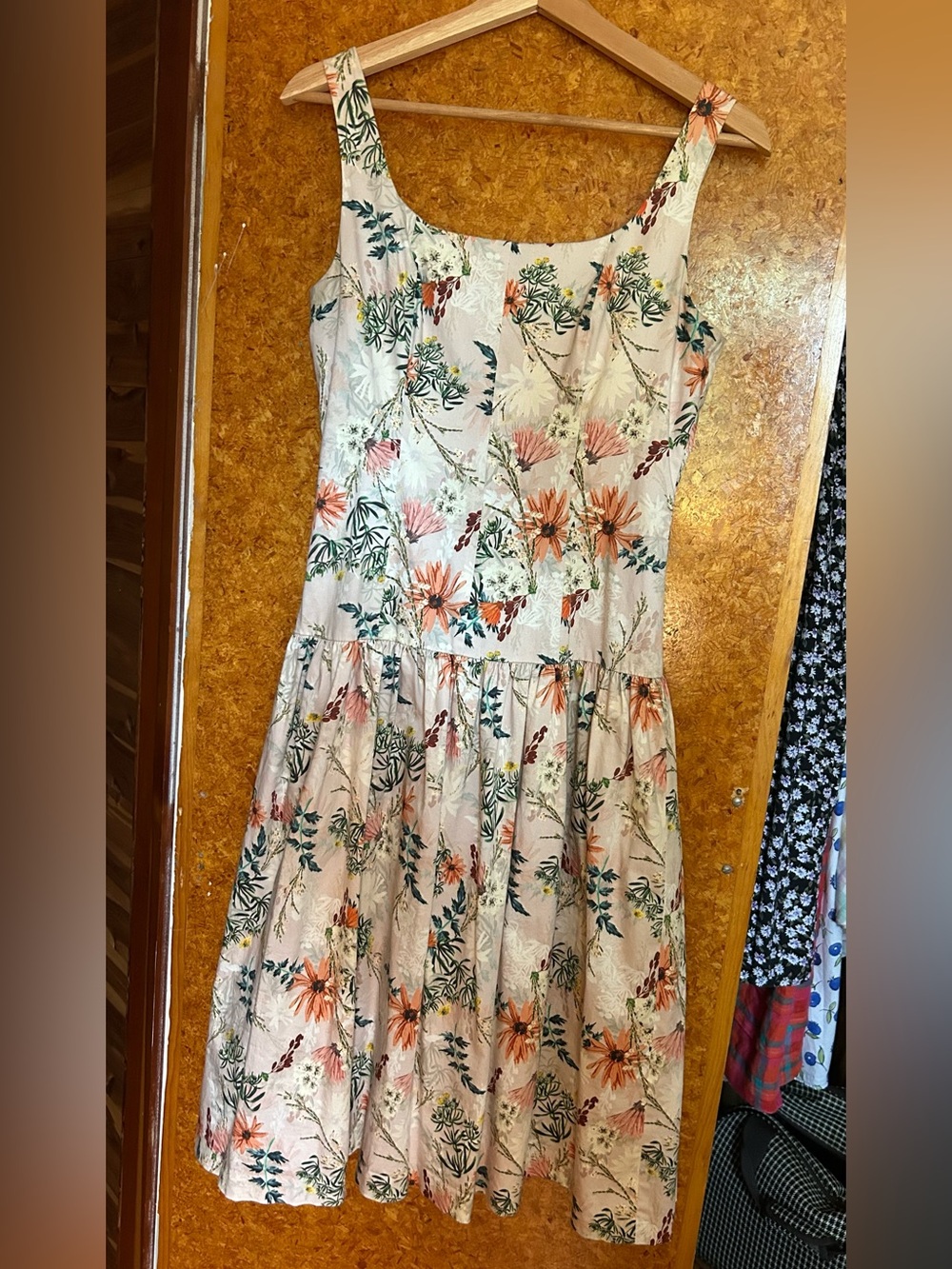 Gorgeous cotton floral drop-waist dress